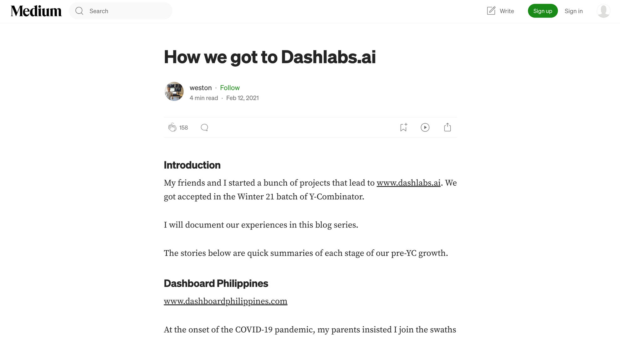 How Dashlabs started